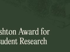 Ashton Award for Student Research 2025 (up to $4,000)
