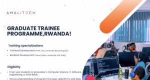 Amali Tech Graduate Trainee Programme 2025 for young Rwandans.