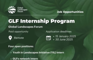 Global Landscapes Forum (GLF) Internship Program 2025 (Paid Internship)
