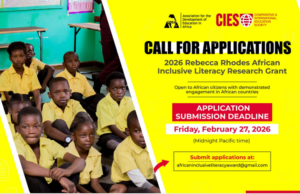 Rebecca Rhodes African Inclusive Literacy Research Grant 2026 (up to $5,000) rebecca-rhodes-african-inclusive-literacy-research-grant-2026-(up-to-$5,000)