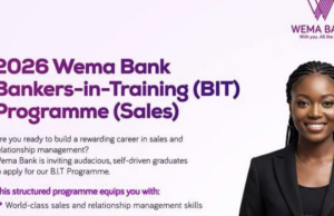 Wema Bank Bankers-in-Training Program 2026 wema-bank-bankers-in-training-program-2026
