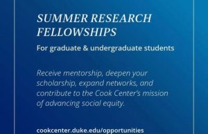 Samuel DuBois Cook Center on Social Equity Undergraduate Summer Research Fellowships 2026 samuel-dubois-cook-center-on-social-equity-undergraduate-summer-research-fellowships-2026