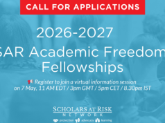 Scholars at Risk (SAR) Academic Freedom Fellowships 2026-2027 (up to $8,000) scholars-at-risk-(sar)-academic-freedom-fellowships-2026-2027-(up-to-$8,000)