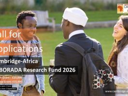 Cambridge-Africa ALBORADA Research Fund 2026 (up to £25,000) cambridge-africa-alborada-research-fund-2026-(up-to-25,000)