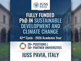 fully-funded-phd-in-sustainable-development-and-climate-change-2026-at-iuss-pavia,-italy