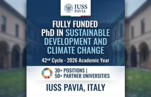 Fully Funded PhD in Sustainable Development and Climate Change 2026 at IUSS Pavia, Italy fully-funded-phd-in-sustainable-development-and-climate-change-2026-at-iuss-pavia,-italy