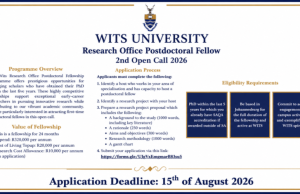 The University of the Witwatersrand (Wits) Opens Its 2026 Fully Funded Postdoctoral Fellowship Call — Opportunities Span AI, Genomics, Education and Mining the-university-of-the-witwatersrand-(wits)-opens-its-2026-fully-funded-postdoctoral-fellowship-call-—-opportunities-span-ai,-genomics,-education-and-mining