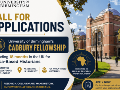 Call for Applications: University of Birmingham’s Cadbury Fellowship Is Funding 18 Months in the UK for Africa-Based Historians call-for-applications:-university-of-birmingham’s-cadbury-fellowship-is-funding-18-months-in-the-uk-for-africa-based-historians