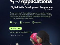 WEP Opens Applications for Free Digital Skills Development Programme for Young Women and Persons with Disabilities – Apply By 31 July 2026 wep-opens-applications-for-free-digital-skills-development-programme-for-young-women-and-persons-with-disabilities-–-apply-by-31-july-2026