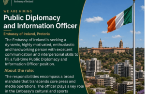 Embassy of Ireland is Hiring a Public Diplomacy and Information Office, Role in Pretoria: Communications Professionals Have Until July 31 to Apply for Diplomatic Career Opportunity embassy-of-ireland-is-hiring-a-public-diplomacy-and-information-office,-role-in-pretoria:-communications-professionals-have-until-july-31-to-apply-for-diplomatic-career-opportunity