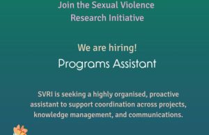 Sexual Violence Research Initiative (SVRI) is Hiring a Programs Assistant: Help Support Global Research and Advocacy Work, Apply by 25 July 2026 sexual-violence-research-initiative-(svri)-is-hiring-a-programs-assistant:-help-support-global-research-and-advocacy-work,-apply-by-25-july-2026