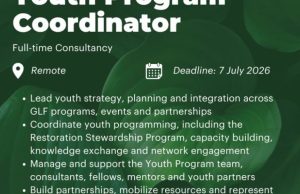Global Landscapes Forum (GLF) Opens Recruitment for Youth Program Coordinator (fully remote/home-based): Apply by 7 July global-landscapes-forum-(glf)-opens-recruitment-for-youth-program-coordinator-(fully-remote/home-based):-apply-by-7-july