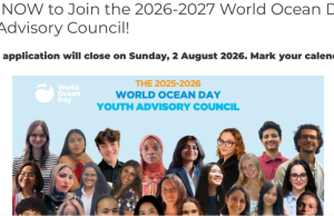Applications Open for the 2026–2027 World Ocean Day Youth Advisory Council: Young Environmental Leaders from Around the World Can Apply! applications-open-for-the-2026–2027-world-ocean-day-youth-advisory-council:-young-environmental-leaders-from-around-the-world-can-apply!