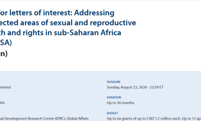 funding-alert:-up-to-cad-1.2-million-available-for-sexual-and-reproductive-health-research-projects-across-sub-saharan-africa
