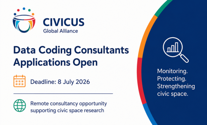 civicus-opens-applications-for-data-coding-consultants-to-support-global-civic-space-monitoring-–-apply-by-8-july-2026 civicus-opens-applications-for-data-coding-consultants-to-support-global-civic-space-monitoring-–-apply-by-8-july-2026