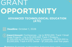 National Science Foundation (NSF) Opens 2026 Advanced Technological Education (ATE) Grant Competition national-science-foundation-(nsf)-opens-2026-advanced-technological-education-(ate)-grant-competition