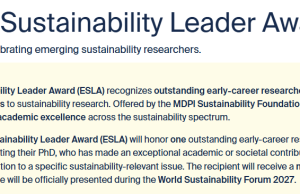 $20,000 Sustainability Award Opens Applications for Emerging Researchers Driving Global Change at MDPI Sustainability Foundation $20,000-sustainability-award-opens-applications-for-emerging-researchers-driving-global-change-at-mdpi-sustainability-foundation