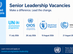 United Nations Opens Applications for Senior Leadership Vacancies Across UNEP, WFP, UNFCCC and OIOS for 2026 united-nations-opens-applications-for-senior-leadership-vacancies-across-unep,-wfp,-unfccc-and-oios-for-2026