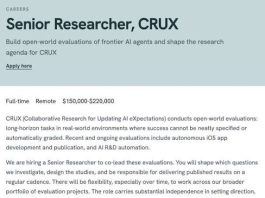 crux-announces-remote-senior-researcher-opportunity-with-salary-of-up-to-$220,000
