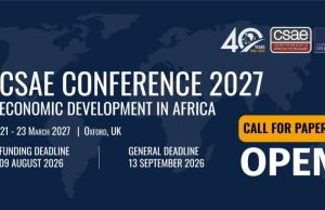 CSAE Conference 2027 Opens Call for Papers on African Development and Economics Research: Fully Funded to St Catherine’s College in Oxford, United Kingdom csae-conference-2027-opens-call-for-papers-on-african-development-and-economics-research:-fully-funded-to-st-catherine’s-college-in-oxford,-united-kingdom