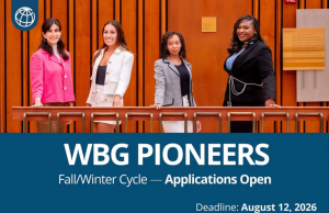World Bank Group (WBG) Pioneers Program 2026 world-bank-group-(wbg)-pioneers-program-2026