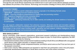 Calling South African Researchers! National Research Foundation NRF Opens SGCI–STISA 2034 Multilateral Research Call for South African Researchers calling-south-african-researchers!-national-research-foundation-nrf-opens-sgci–stisa-2034-multilateral-research-call-for-south-african-researchers