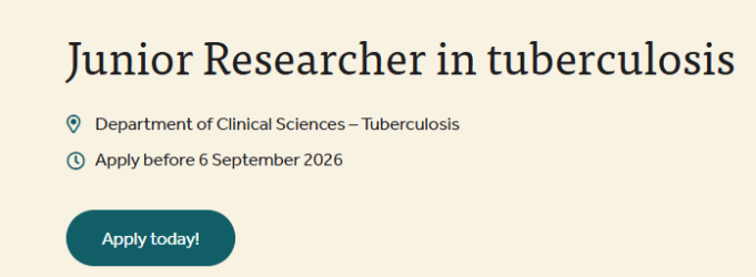 global-health-research-career-2026:-institute-of-tropical-medicine-seeks-junior-tuberculosis-researcher-for-international-projects global-health-research-career-2026:-institute-of-tropical-medicine-seeks-junior-tuberculosis-researcher-for-international-projects