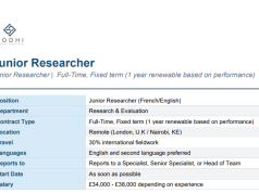 Bodhi Global Analysis Hiring Junior Researcher (French/English): Remote International Development Research Job Paying Up to £38,000 bodhi-global-analysis-hiring-junior-researcher-(french/english):-remote-international-development-research-job-paying-up-to-38,000