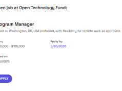 Open Technology Fund Opens Applications for Program Manager Position with Salary of Up to $155,000 open-technology-fund-opens-applications-for-program-manager-position-with-salary-of-up-to-$155,000