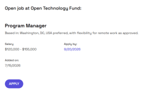Open Technology Fund Opens Applications for Program Manager Position with Salary of Up to $155,000 open-technology-fund-opens-applications-for-program-manager-position-with-salary-of-up-to-$155,000