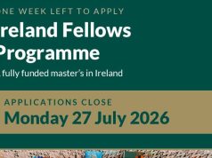 Fully Funded Ireland Fellows Programme 2026 Applications Enter Final Week Ahead of 27 July Deadline fully-funded-ireland-fellows-programme-2026-applications-enter-final-week-ahead-of-27-july-deadline