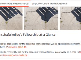 Apply for the Wissenschaftskolleg Berlin Early Career Fellowship 2027/2028 Academic Year apply-for-the-wissenschaftskolleg-berlin-early-career-fellowship-2027/2028-academic-year