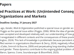 Calling Scholars Worlwide: Gender, Work & Organization Opens Special Issue Call on Gendered Practices at Work: Submit Papers by 31 January 2027 calling-scholars-worlwide:-gender,-work-&-organization-opens-special-issue-call-on-gendered-practices-at-work:-submit-papers-by-31-january-2027
