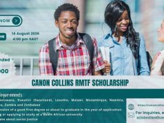 Canon Collins RMTF Scholarships for Postgraduate Study in South Africa 2027 canon-collins-rmtf-scholarships-for-postgraduate-study-in-south-africa-2027