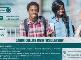 canon-collins-rmtf-scholarships-for-postgraduate-study-in-south-africa-2027