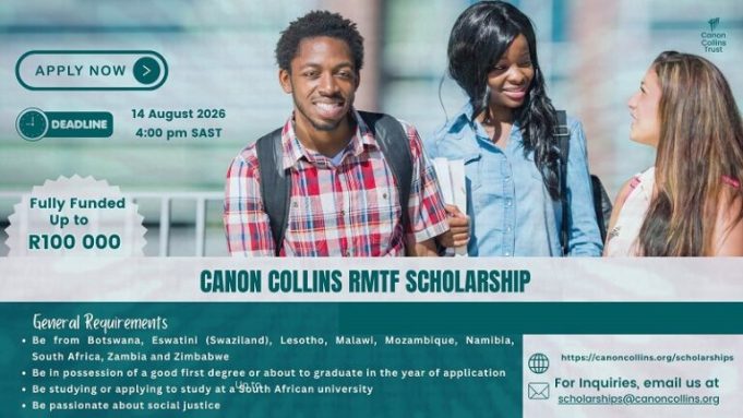 canon-collins-rmtf-scholarships-for-postgraduate-study-in-south-africa-2027