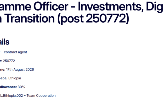 european-commission-hiring-in-addis-ababa:-programme-officer-role-offers-30%-living-conditions-allowance european-commission-hiring-in-addis-ababa:-programme-officer-role-offers-30%-living-conditions-allowance