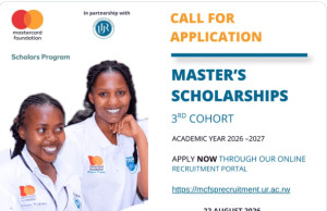 Call for Applications: Mastercard Foundation Scholars Program at University of Rwanda – Postgraduate Scholarships for 2026–2027 call-for-applications:-mastercard-foundation-scholars-program-at-university-of-rwanda-–-postgraduate-scholarships-for-2026–2027