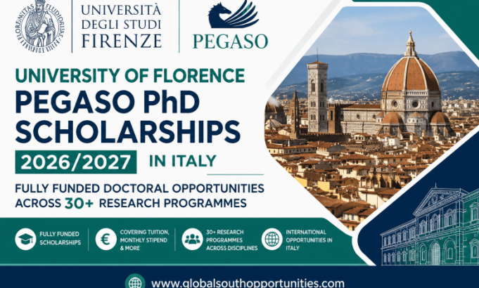 university-of-florence-pegaso-phd-scholarships-2026/2027-in-italy:-fully-funded-doctoral-opportunities-across-30+-research-programmes