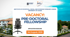 ISSER University of Ghana Opens Applications for 2026–2027 Pre-Doctoral Fellowship in Development Research: Apply isser-university-of-ghana-opens-applications-for-2026–2027-pre-doctoral-fellowship-in-development-research:-apply