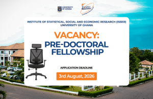 ISSER University of Ghana Opens Applications for 2026–2027 Pre-Doctoral Fellowship in Development Research: Apply isser-university-of-ghana-opens-applications-for-2026–2027-pre-doctoral-fellowship-in-development-research:-apply