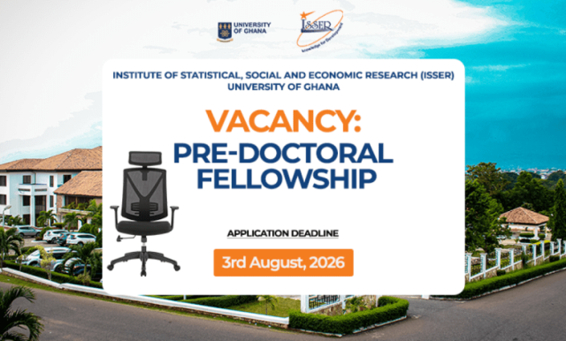 isser-university-of-ghana-opens-applications-for-2026–2027-pre-doctoral-fellowship-in-development-research:-apply isser-university-of-ghana-opens-applications-for-2026–2027-pre-doctoral-fellowship-in-development-research:-apply