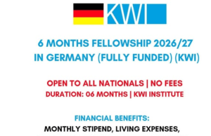 KWI International Fellowships 2027 in Germany: €3,000 Monthly Funding for Early-Career Postdoctoral Researchers Worldwide kwi-international-fellowships-2027-in-germany:-e3,000-monthly-funding-for-early-career-postdoctoral-researchers-worldwide