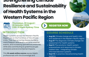 Free Online Course 2026: Strengthening Climate Resilience and Sustainability of Health Systems in the Western Pacific Region free-online-course-2026:-strengthening-climate-resilience-and-sustainability-of-health-systems-in-the-western-pacific-region