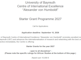 University of Bayreuth Alexander von Humboldt Starter Grant Programme 2027 in Germany: €10,000 Research Funding for International PhD Holders university-of-bayreuth-alexander-von-humboldt-starter-grant-programme-2027-in-germany:-e10,000-research-funding-for-international-phd-holders