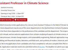 Stanford University Assistant Professor in Climate Science Position 2026: Tenure-Track Faculty Opportunity in the United States stanford-university-assistant-professor-in-climate-science-position-2026:-tenure-track-faculty-opportunity-in-the-united-states