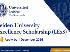 Leiden University Excellence Scholarship (LExS) 2027: Applications Open for International Master’s Students (Apply by 1 December 2026) leiden-university-excellence-scholarship-(lexs)-2027:-applications-open-for-international-master’s-students-(apply-by-1-december-2026)