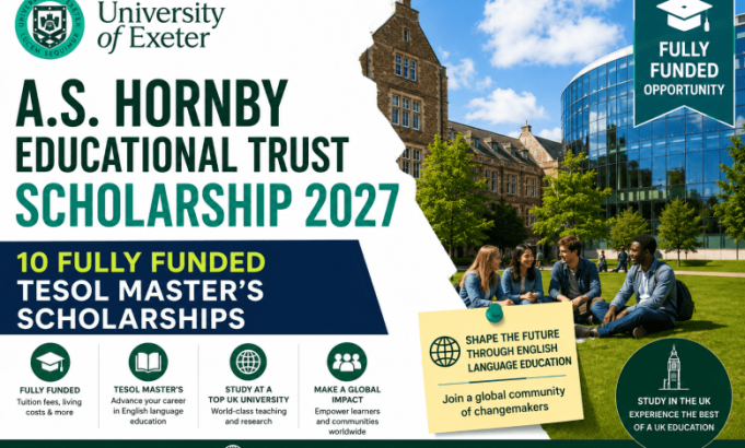 university-of-exeter-as.-hornby-educational-trust-scholarship-2027:-10-fully-funded-tesol-master’s-scholarships university-of-exeter-as.-hornby-educational-trust-scholarship-2027:-10-fully-funded-tesol-master’s-scholarships