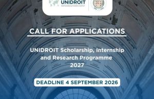 International Institute for the Unification of Private Law (UNIDROIT) Announces 2027 Research Scholarship Programme for Global Scholars international-institute-for-the-unification-of-private-law-(unidroit)-announces-2027-research-scholarship-programme-for-global-scholars