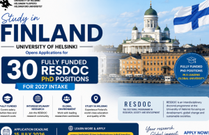 Study in Finland: University of Helsinki is Offering 30 Fully Funded RESDOC PhD Positions for 2027 study-in-finland:-university-of-helsinki-is-offering-30-fully-funded-resdoc-phd-positions-for-2027